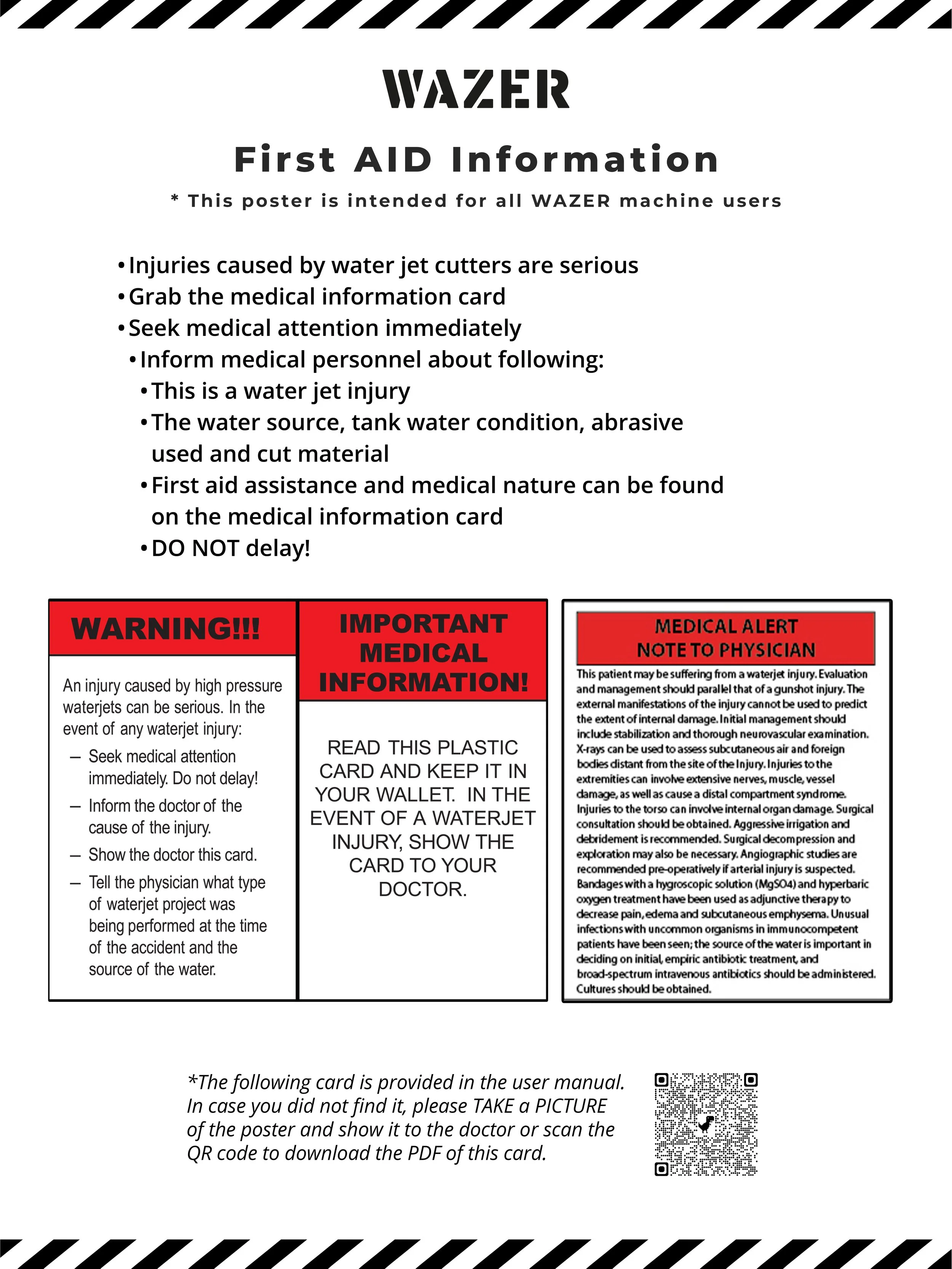 ポスター wazz WAZER Workshop Posters — WAZER Support | The First Desktop Waterjet.